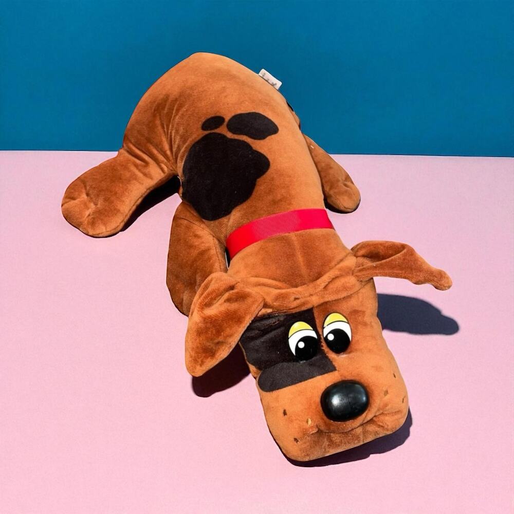 Hasbro Pound Puppy Plush 19" Brown Black Spotted Beagle Dog Stuffed Toy Nursery